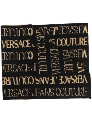 Trykt strikket skjerf Versace Jeans Couture svart