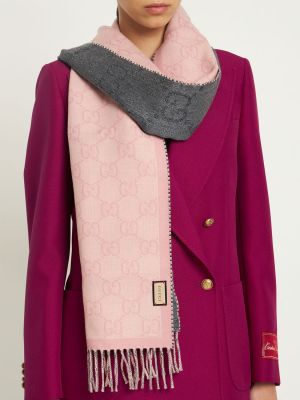 Sciarpa di lana in tessuto jacquard Gucci