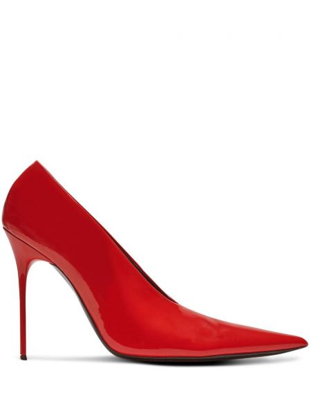 Полуотворени обувки Balmain червено