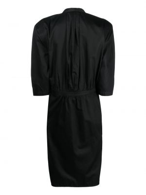 Kleid mit geknöpfter mit plisseefalten Thierry Mugler Pre-owned schwarz