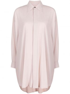 Haljina od krep Ami Paris ružičasta