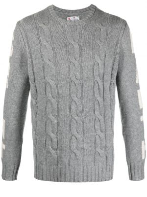 Жакардов пуловер Mc2 Saint Barth сиво