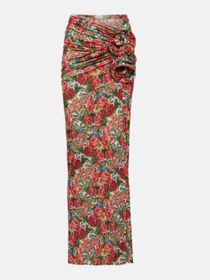 Długa spódnica w kwiatki z nadrukiem Magda Butrym
