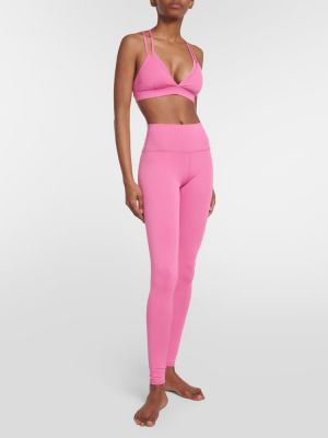 Teplákové nohavice s vysokým pásom Alo Yoga ružová