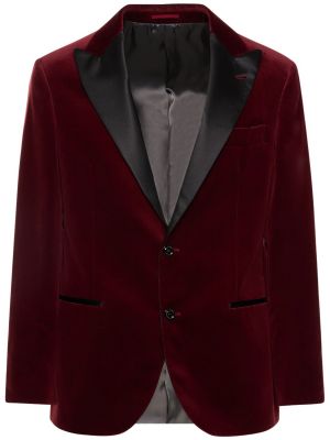 Sametový oblek Brunello Cucinelli červený