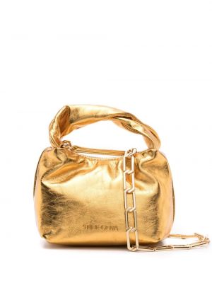 Kožená taška přes rameno Stine Goya zlatá