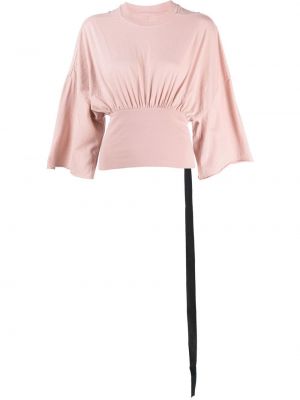 Bluza s draperijom Rick Owens Drkshdw ružičasta