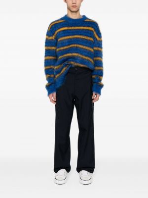 Pantalon droit en laine Marni bleu