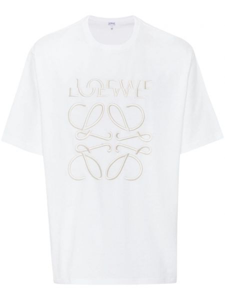 Haftowana koszulka Loewe biała
