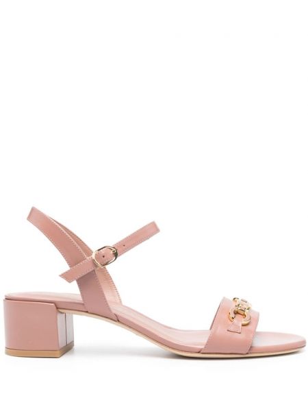 Kožené sandály Stuart Weitzman růžové