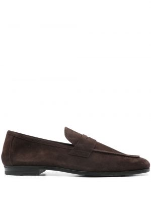 Pantofi loafer din piele de căprioară Tom Ford maro