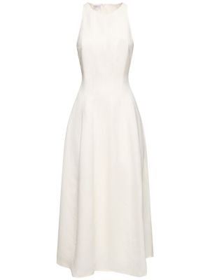 Αμάνικη μίντι φόρεμα Brunello Cucinelli λευκό