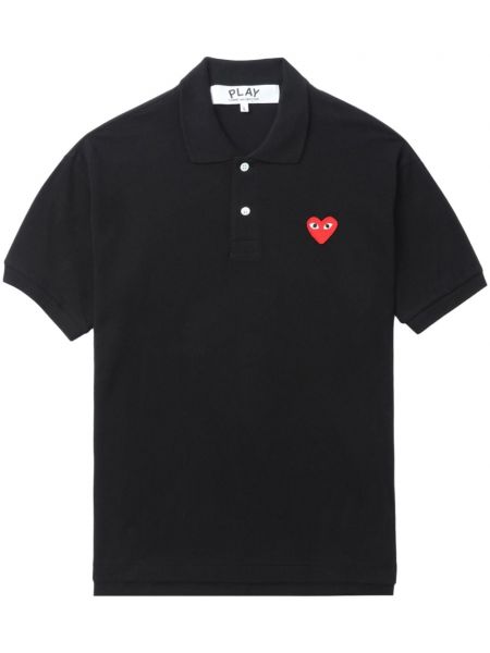 Bombažna polo majica z vzorcem srca Comme Des Garçons Play