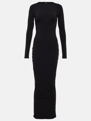 Sukienka długa z dżerseju Entire Studios czarna