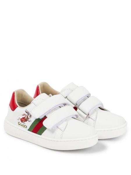 Lær sneakers for gutter Gucci Kids