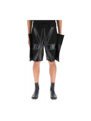 Pantalones cortos con flecos Burberry negro