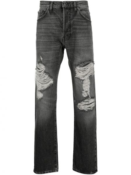 Proste jeansy z dziurami Valentino Garavani szare