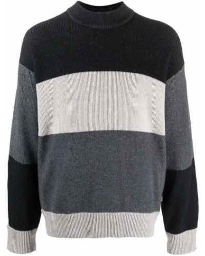 Jersey a rayas de punto de tela jersey Z Zegna gris