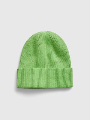 Πλεκτό καπέλο Gap πράσινο