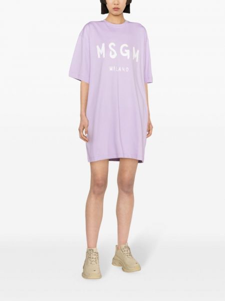 Raštuotas marškinėliai Msgm violetinė