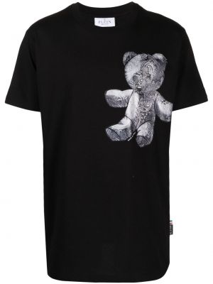 T-shirt aus baumwoll mit paisleymuster Philipp Plein schwarz