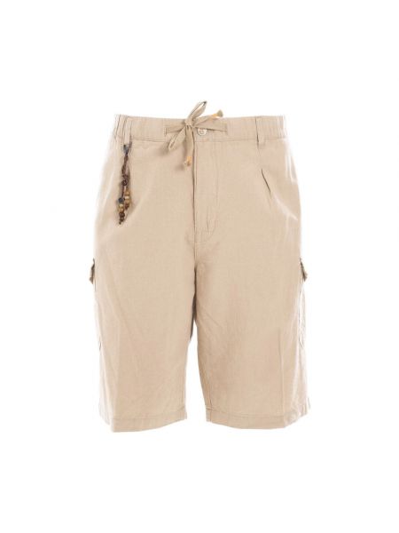 Leinen cargo shorts Yes Zee beige