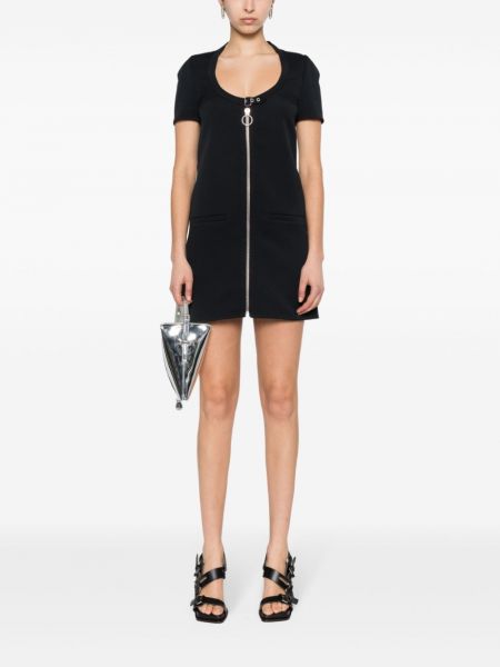 Mini šaty s přezkou Courrèges černé
