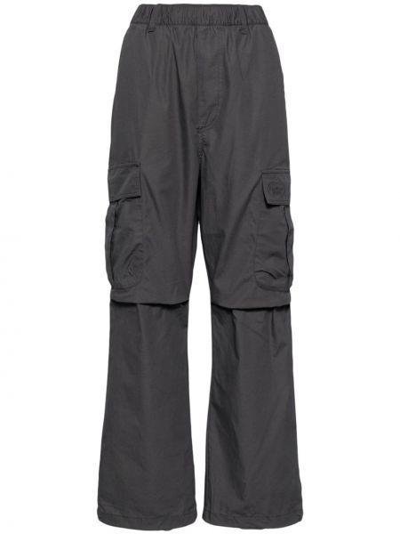 Bavlněné cargo kalhoty s výšivkou :chocoolate šedé