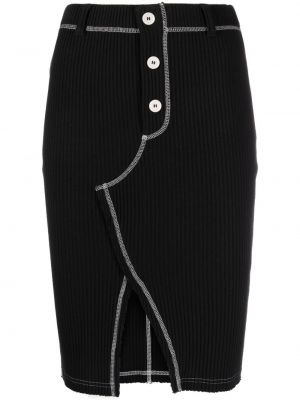 Bavlnená džínsová sukňa Moschino Jeans čierna