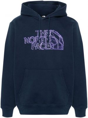 Hoodie à imprimé en jersey The North Face bleu