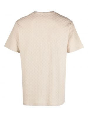 Žakardinis medvilninis marškinėliai Sunflower smėlinė