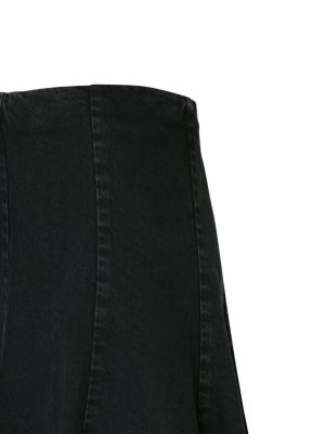 Bavlnená midi sukňa Khaite čierna