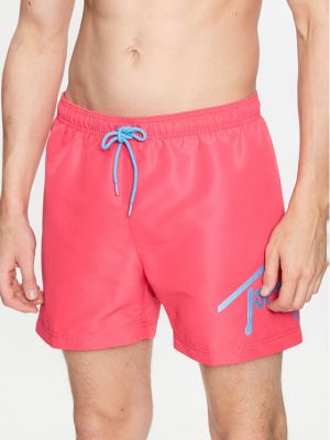 Pantaloni scurți din denim slim fit Tommy Jeans roz