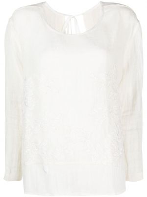 Блуза с дантела Maurizio Mykonos бяло