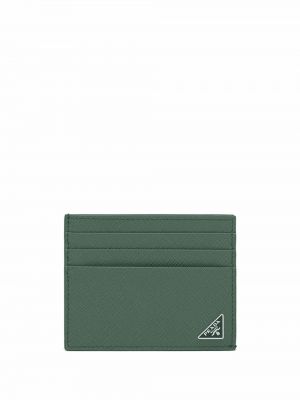 Usnjena denarnica Prada zelena