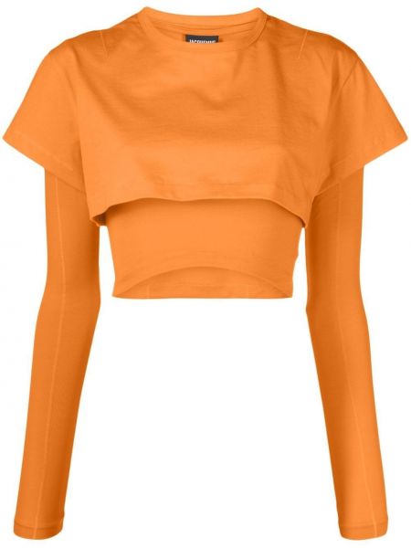 Koszulka bawełniane Jacquemus - pomarańczowy