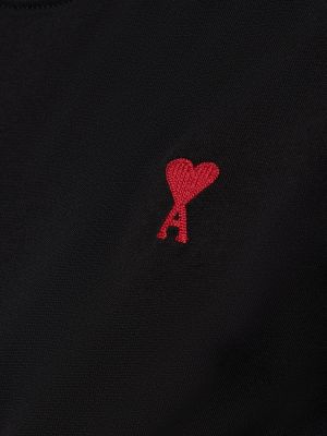 Chemise en coton en jersey de motif coeur Ami Paris