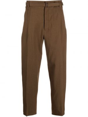 Pantaloni plissettati Lemaire marrone
