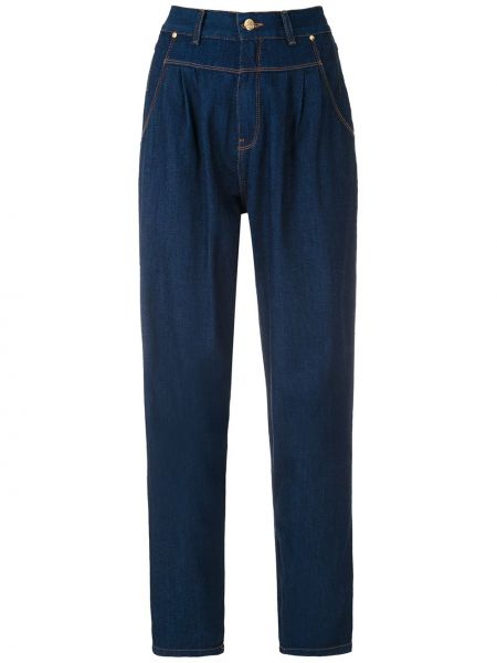 Plissert jeans 7/8 Amapô blå