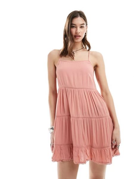 Пляжное платье в бельевом стиле Superdry розовое