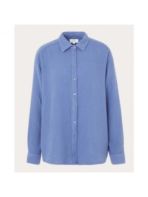 Camisa de algodón Hartford azul