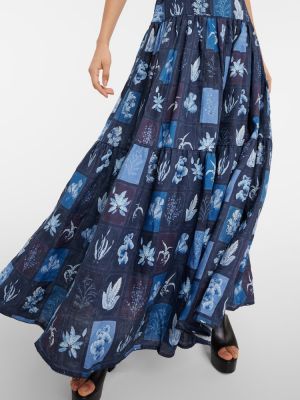 Λινή μάξι φόρεμα με σχέδιο Agua By Agua Bendita