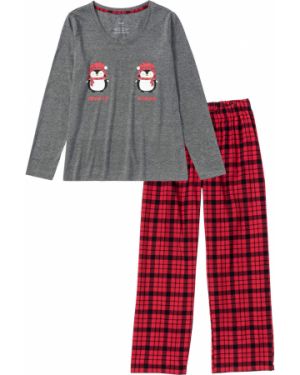 Фланелевая пижама со штанами Bonprix