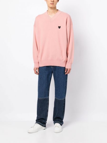 Pullover mit v-ausschnitt Zzero By Songzio pink