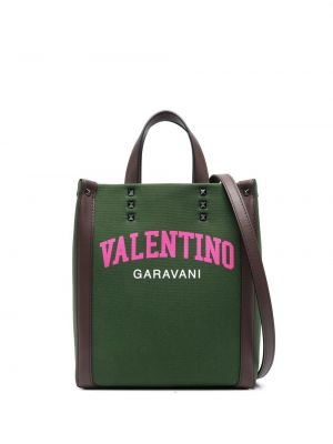 Шопинг чанта с принт Valentino Garavani зелено