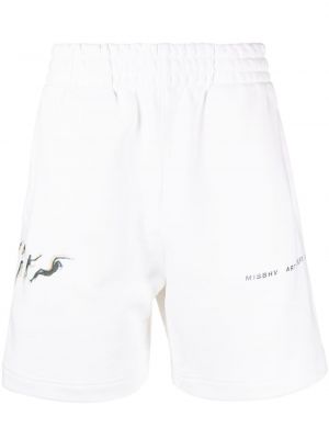 Shorts de sport à imprimé Misbhv blanc