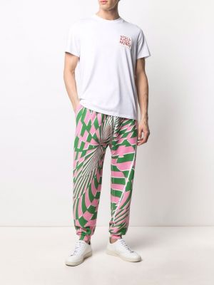 Pantalones de chándal con estampado geométrico Stella Mccartney verde