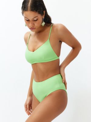 Bikini cu talie înaltă Trendyol verde
