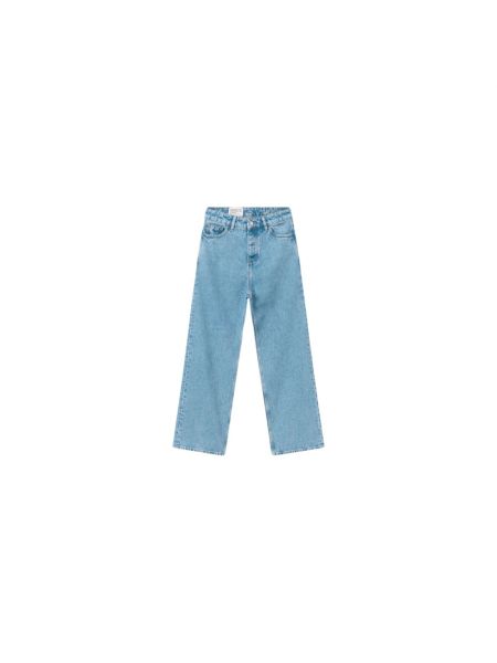 Straight jeans aus baumwoll Knowledge Cotton Apparel blau