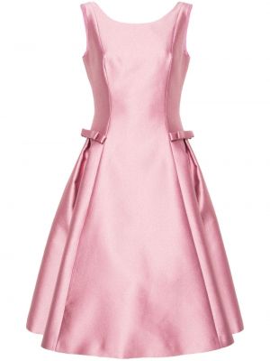 Hodvábne šaty s mašľou Fely Campo ružová